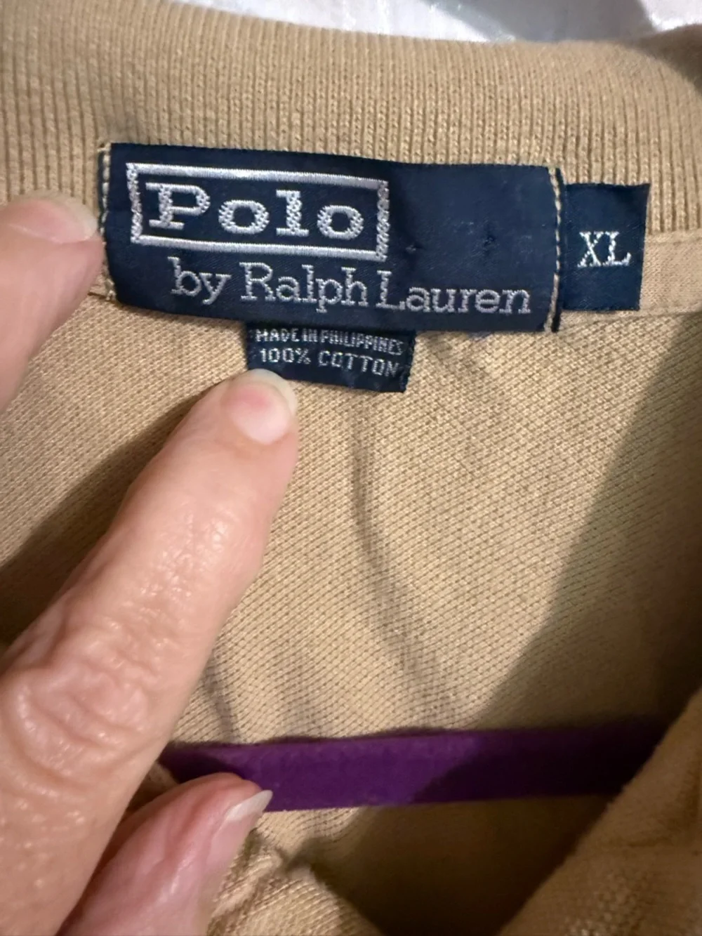 Ralph Lauren Men's Polo in Khaki Tan with Embroidered Pony, Golf, Casual XL